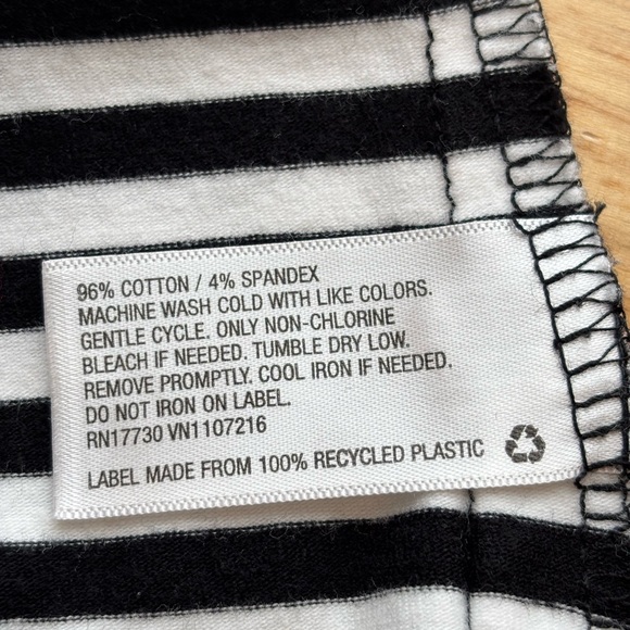 Merona Black and White Striped Midi Dress - Picture 7 of 8